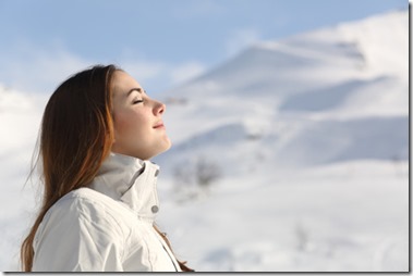 méditation sourire intérieur soleil neige froid